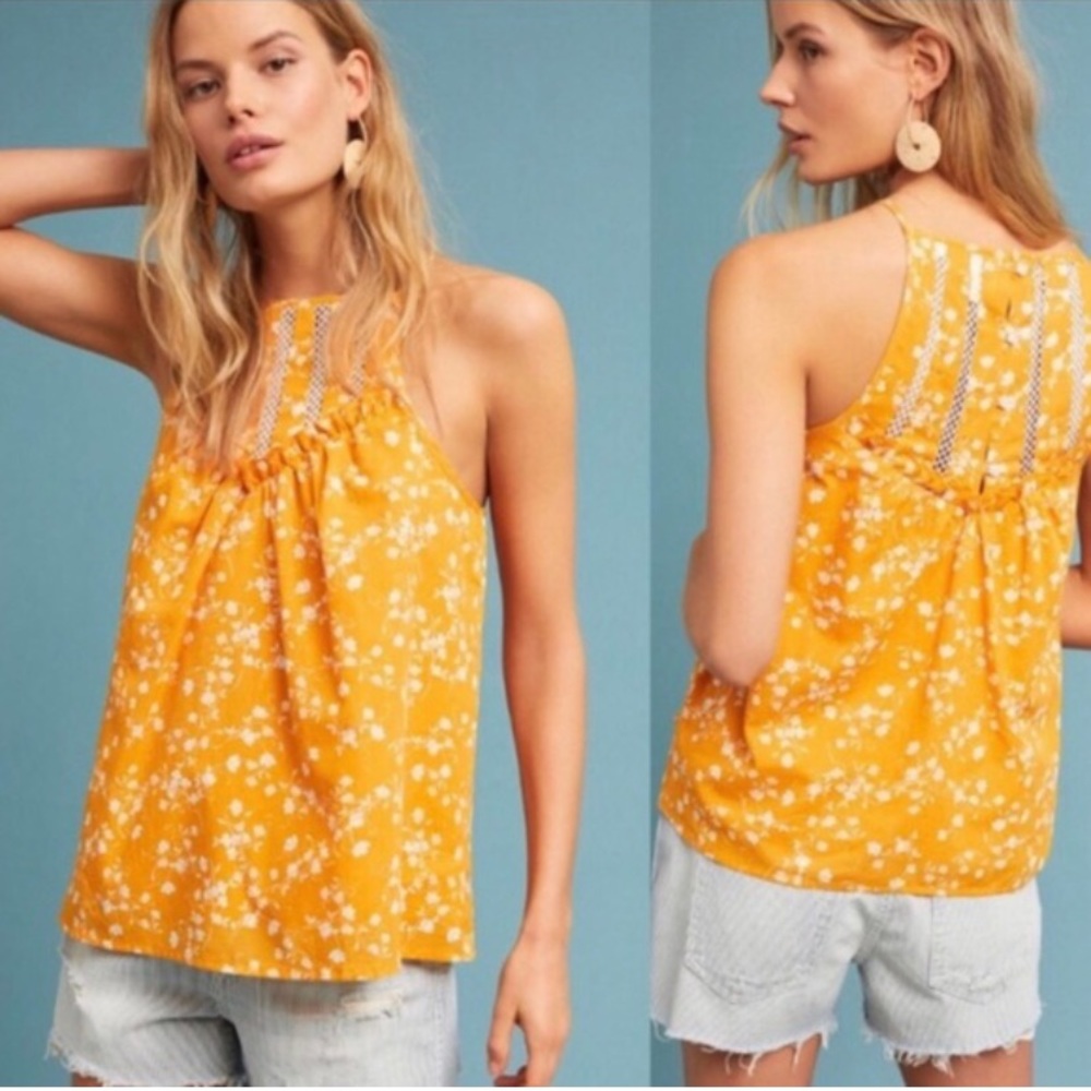 Anthropologie | Maeve Yellow Martel Halter Small